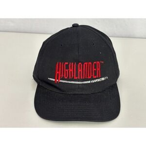 Highlander Movie Promo Hat Cap Adjustable Snap Back Mens Black Vintage 90s